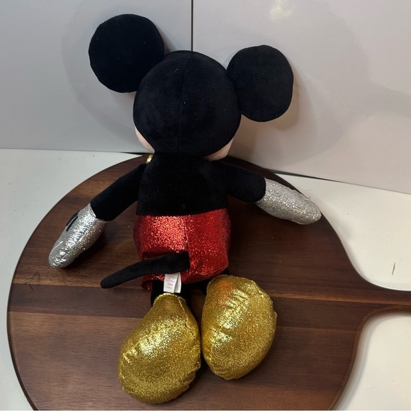 Ty Sparkle Disney Mickey Mouse Plush  12” Shiny Red, Gold & Silver Collectible - Picture 4 of 7